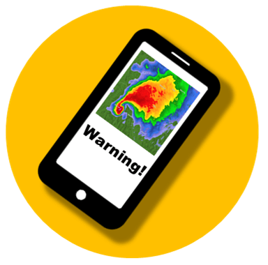 Severe weather icon for preparedness.